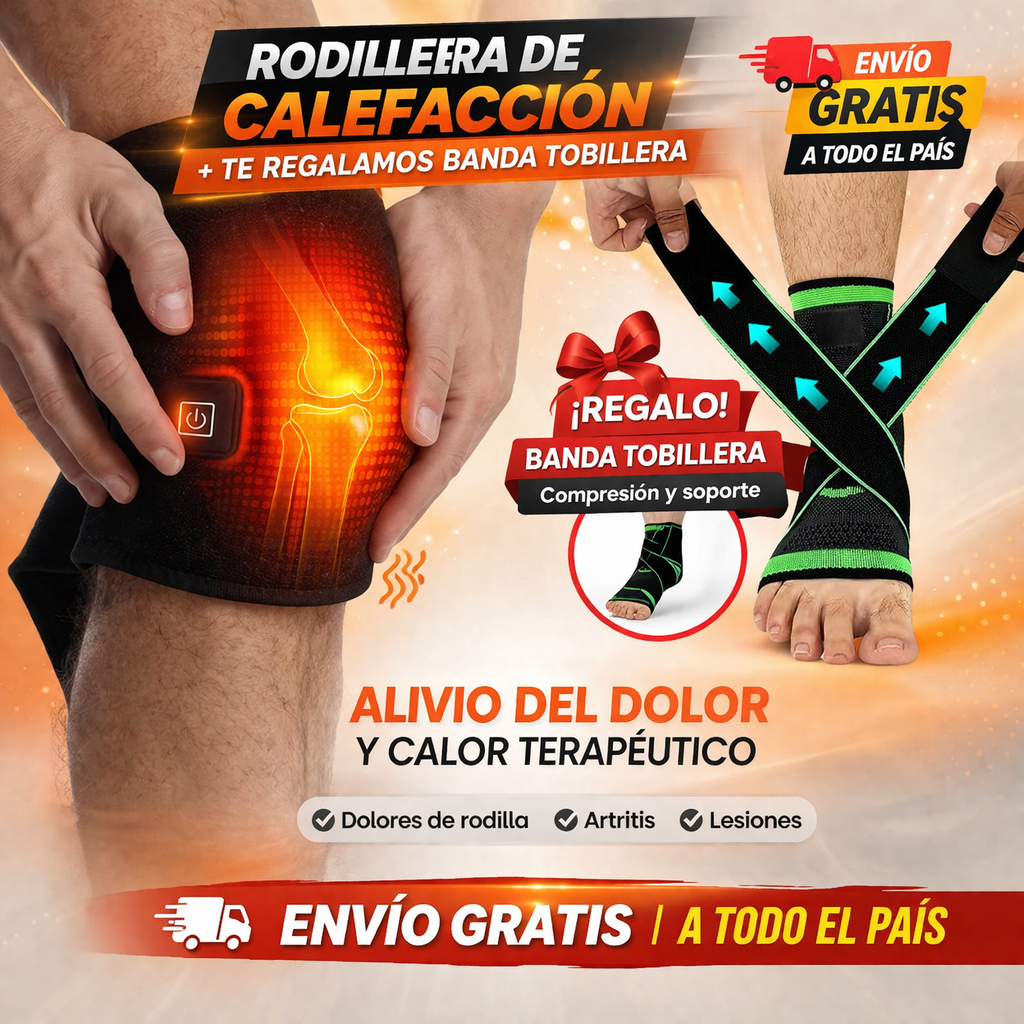 Rodillera de calefacción USB + Banda tobillera
