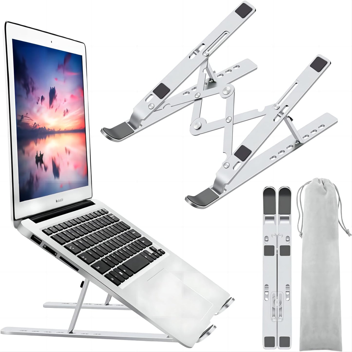 STAND PARA LAPTOP Y TABLET DE PLÁSTICO DURADERO