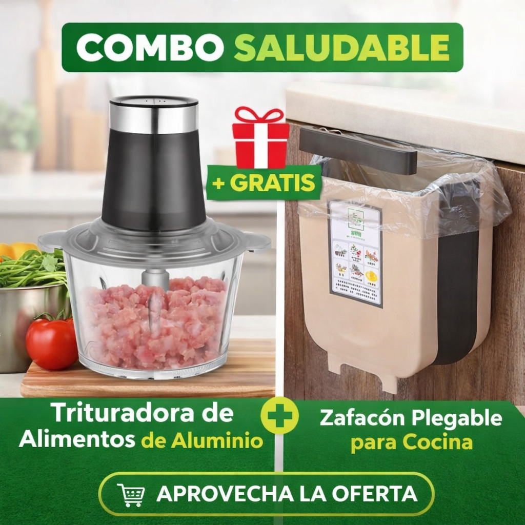 Triturador de Alimentos + Zafacón Plegable