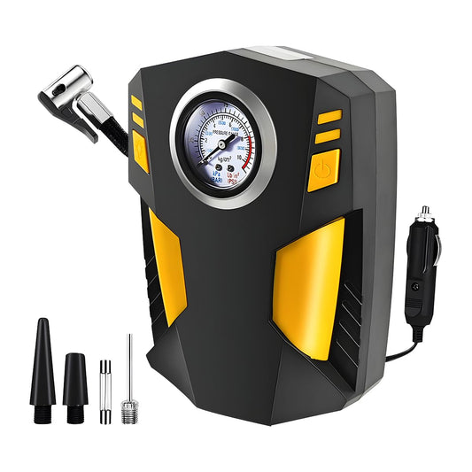 BOMBA DE AIRE PORTÁTIL 12V ANALOGA CON LUZ LED