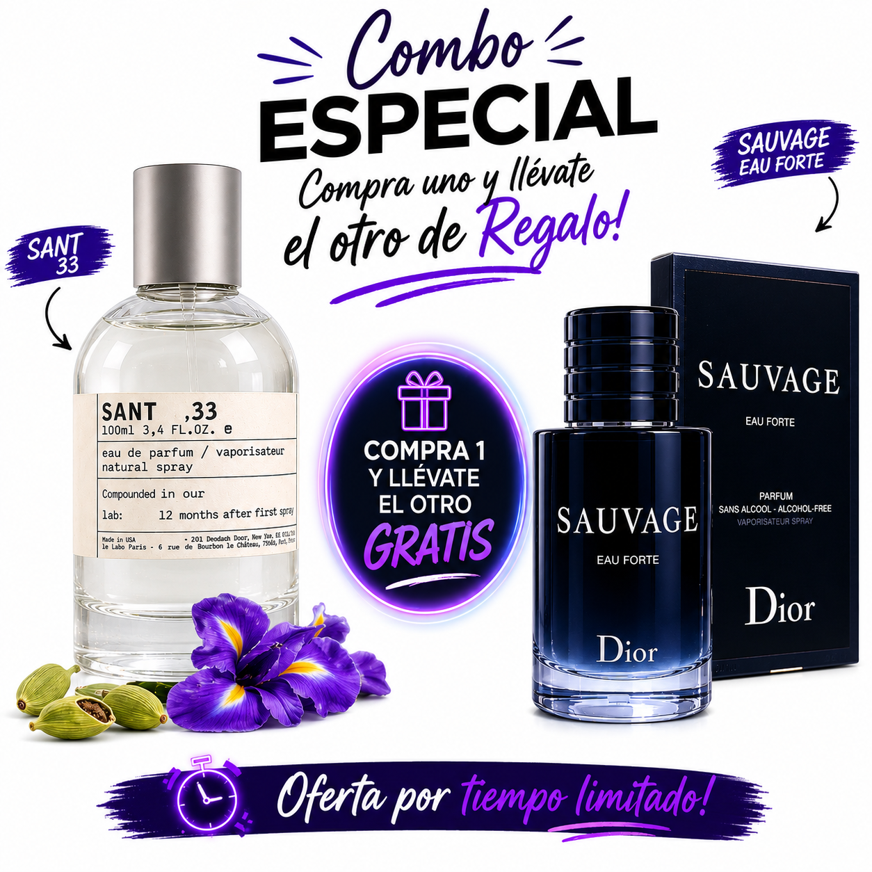 DÚO EXCLUSIVO 2X1 SANTAL 33 + SAUVAGE DIOR