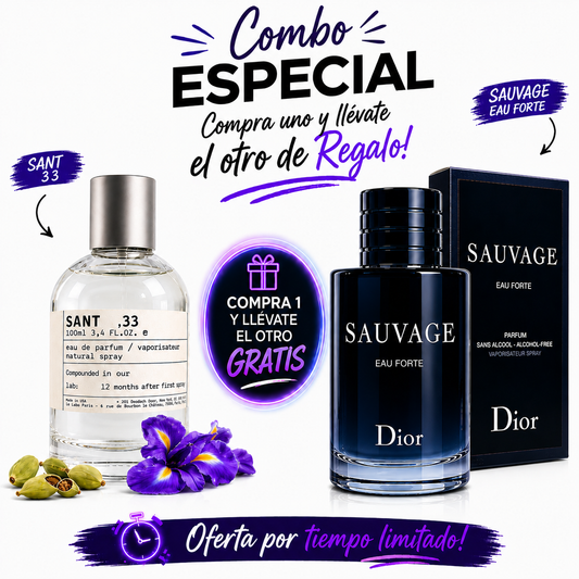 DÚO EXCLUSIVO 2X1 SANTAL 33 + SAUVAGE DIOR