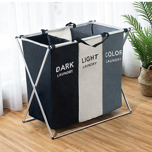 HAMPER/ CESTA DE ROPA SUCIA 3 DIVICIONES GRANDE DE 180 L – RBshop